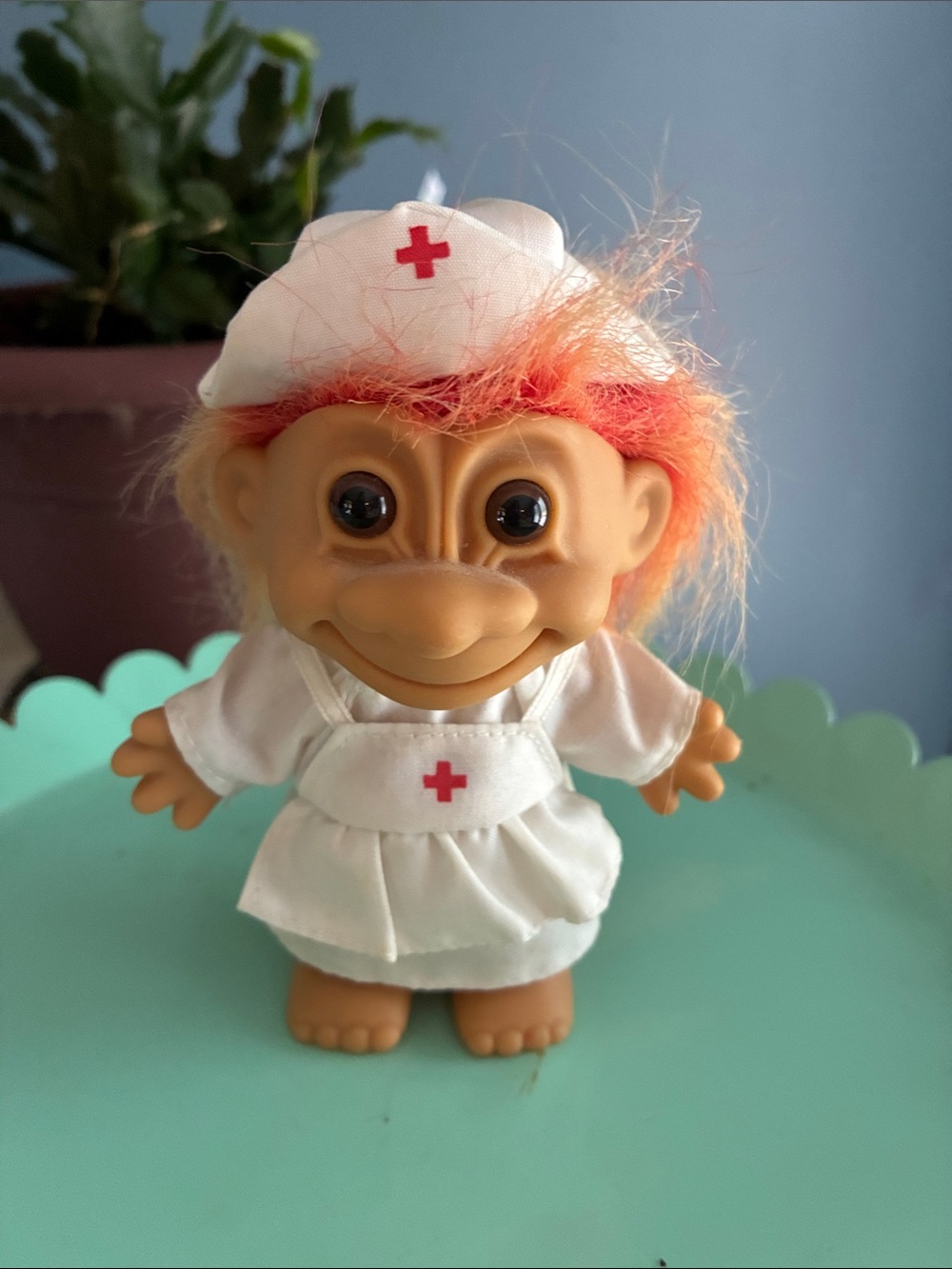Nurse Troll Doll with Orange Hair